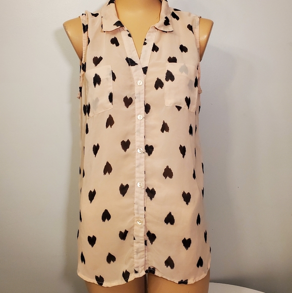 Fun & Flirt High-Low Sheer Peach Blouse - Picture 9 of 12